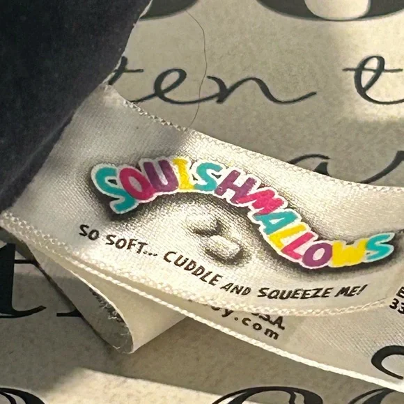 SQUISHMALLOWS Black Dog with Red Bandana Border Collie Plush Super Soft - Picture 6 of 8